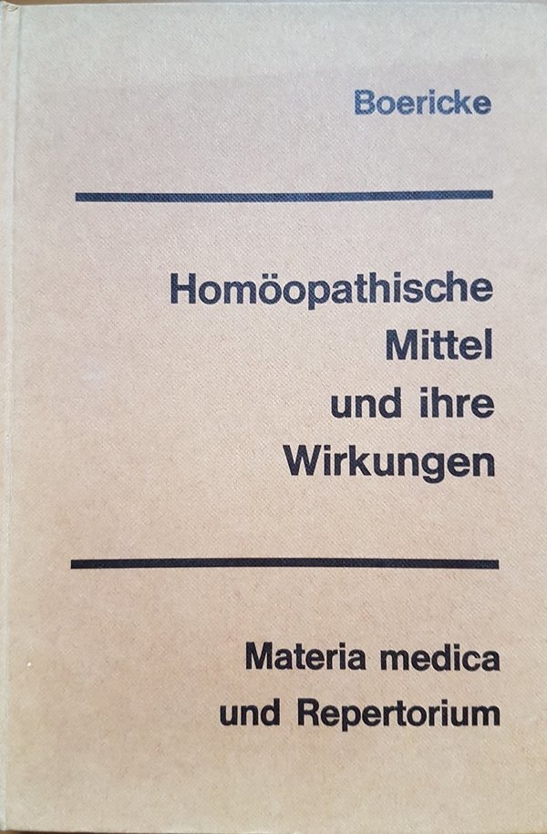 Homöopathische Mittel und ihre Wirkungen, Materica medica und Repertorium